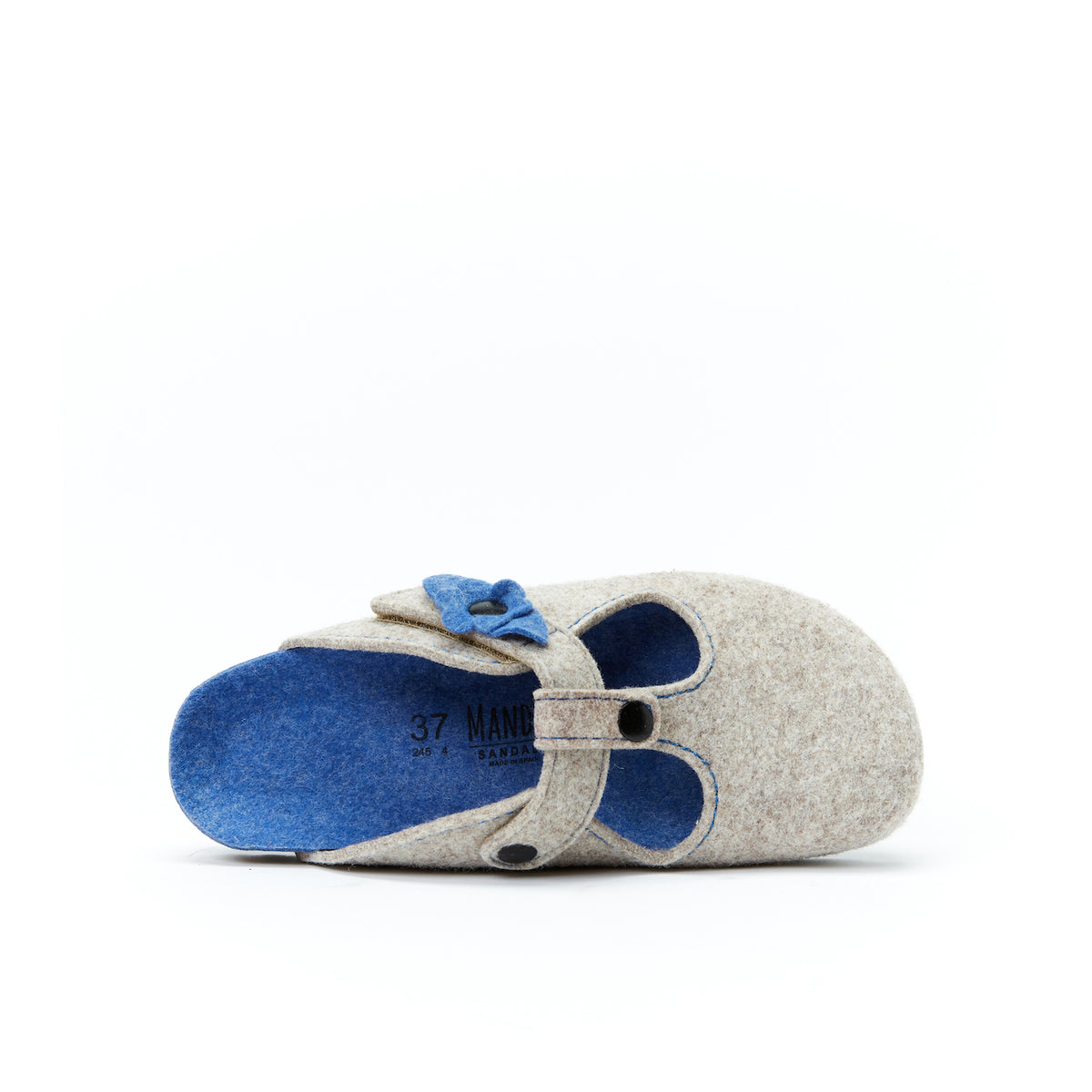 Pantuflas Flor Marrón Claro - Mujer