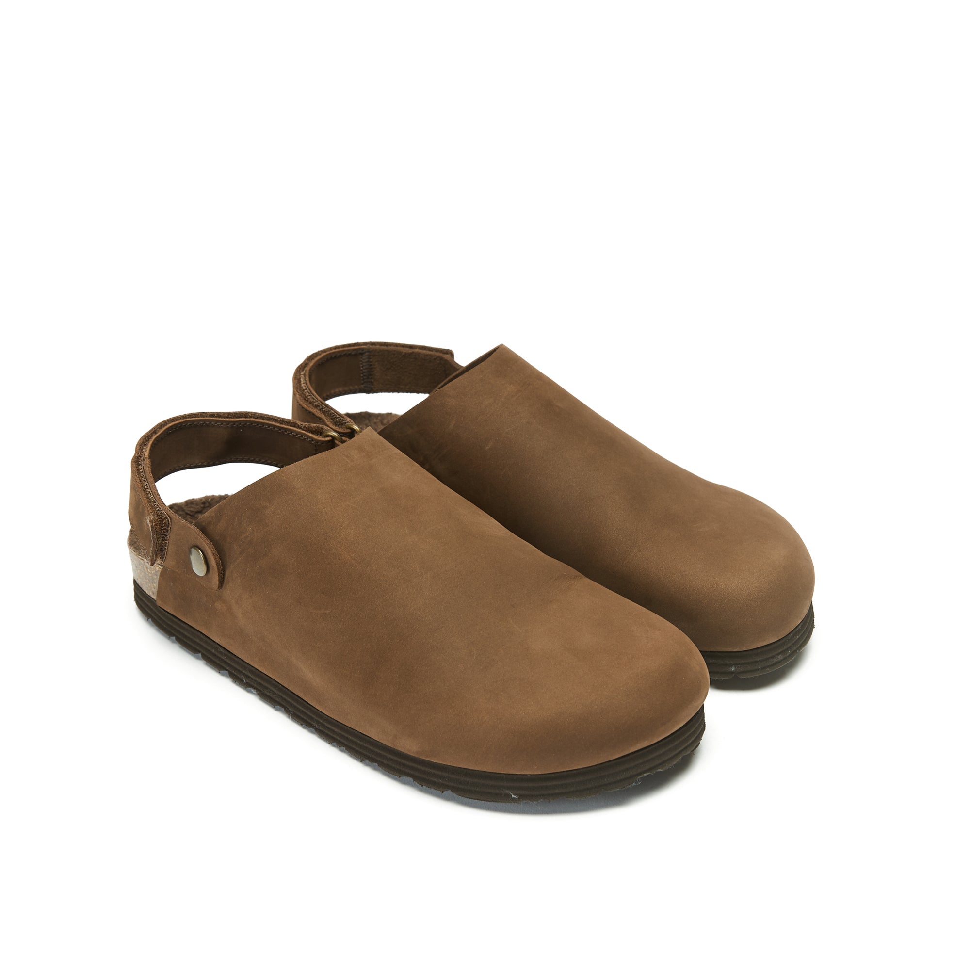 Sabots Adam Nubuck Noir Marron - Femme