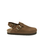 Oscar Nubuck Dark Brown Clogs - Men