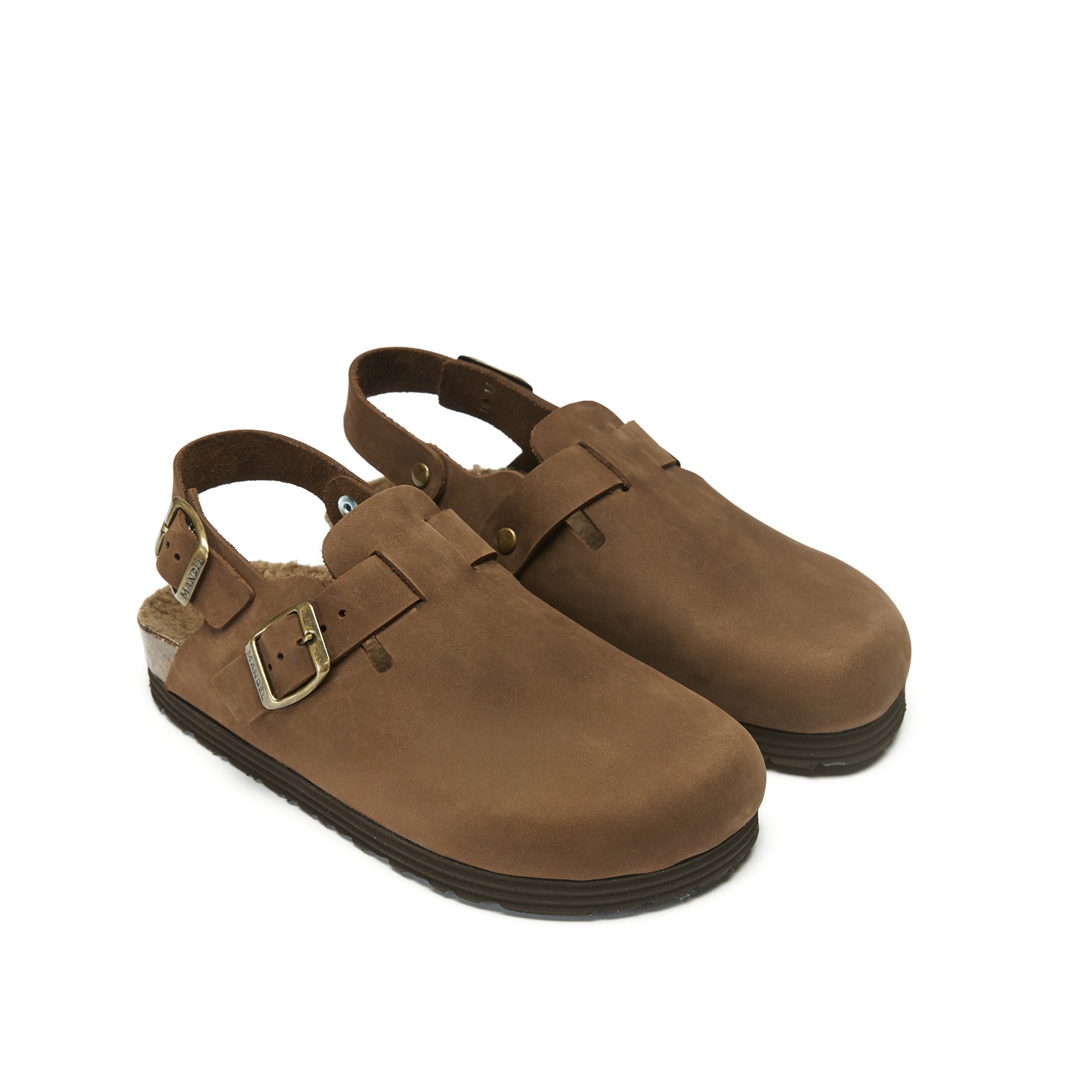 Oscar Nubuck Dark Brown Clogs - Men