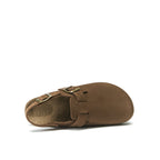 Oscar Nubuck Dark Brown Clogs - Men