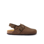 Zuecos Oscar Nubuck Negro Marrón - Mujer
