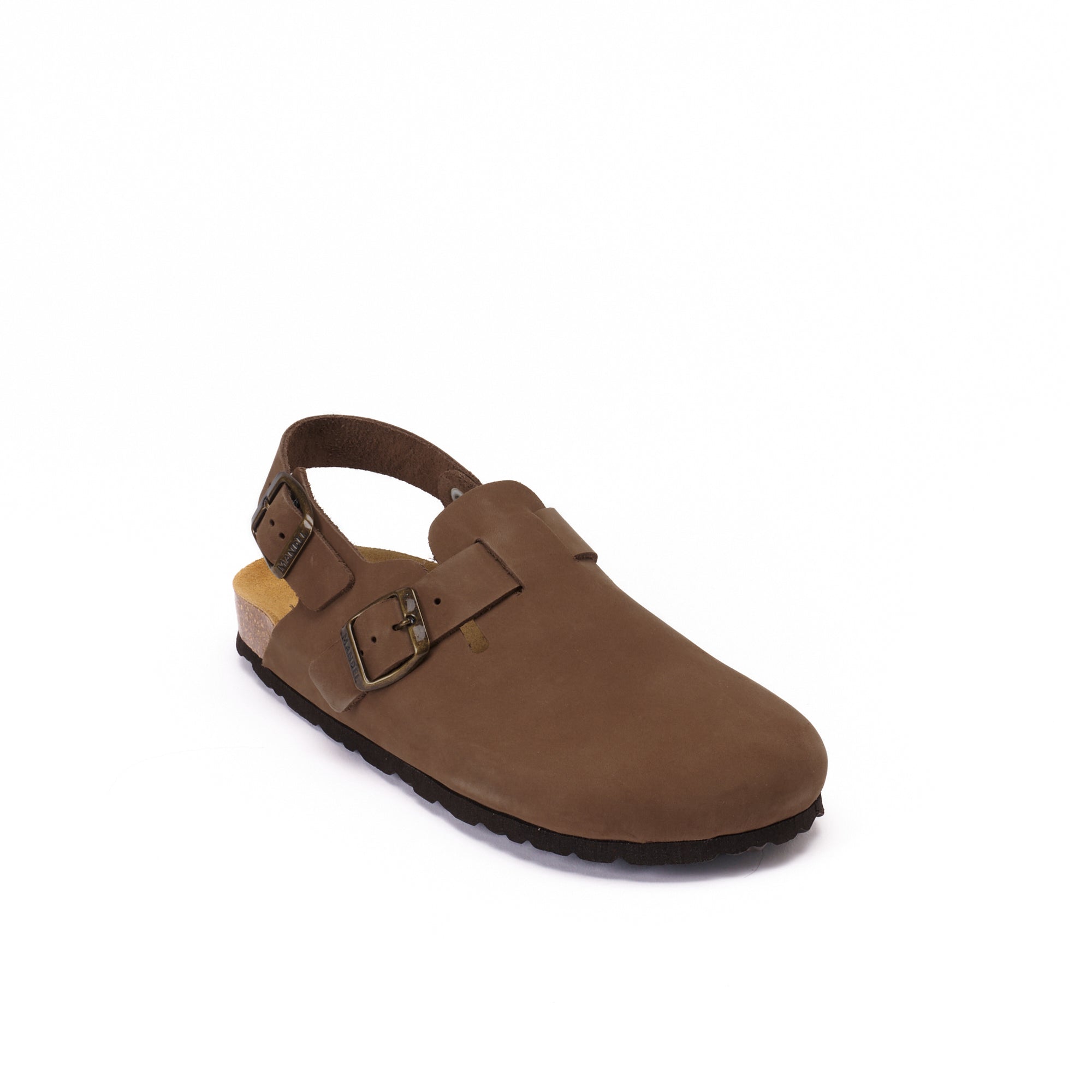 Zuecos Oscar Nubuck Negro Marrón - Mujer