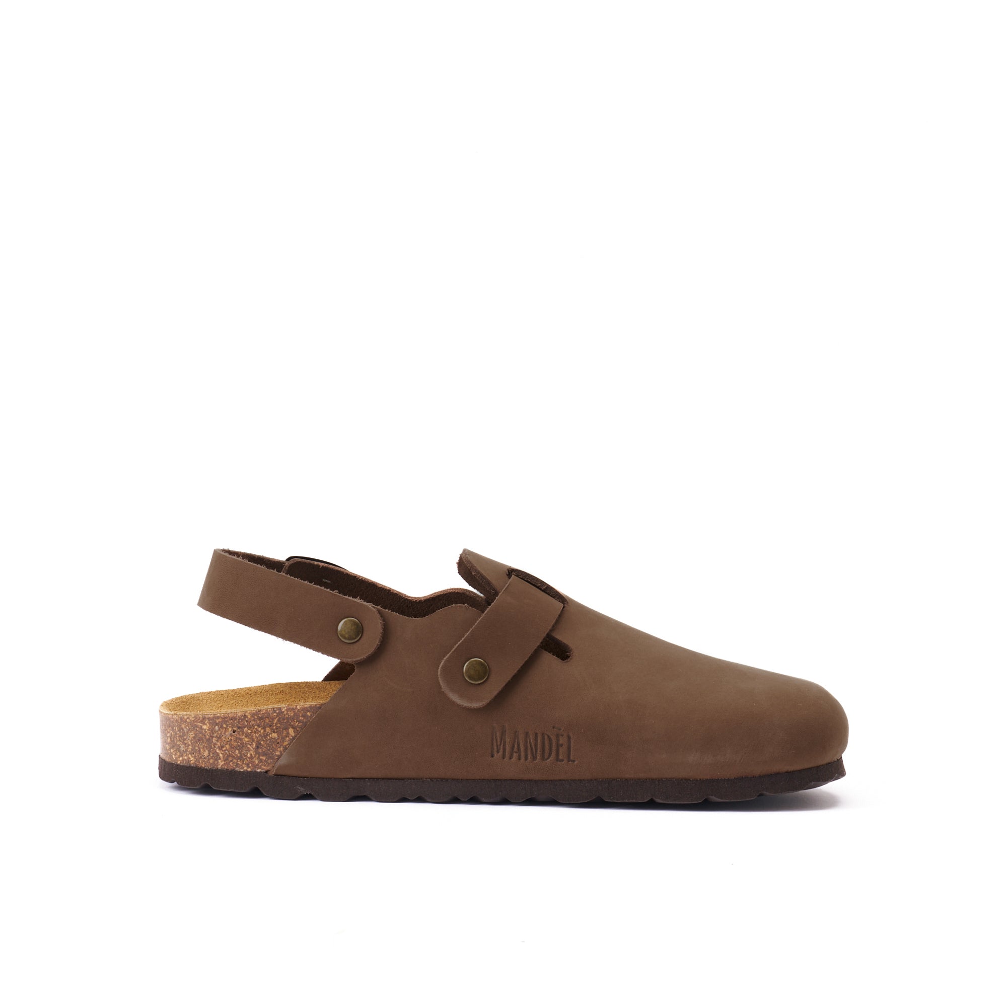 Zuecos Oscar Nubuck Negro Marrón - Mujer