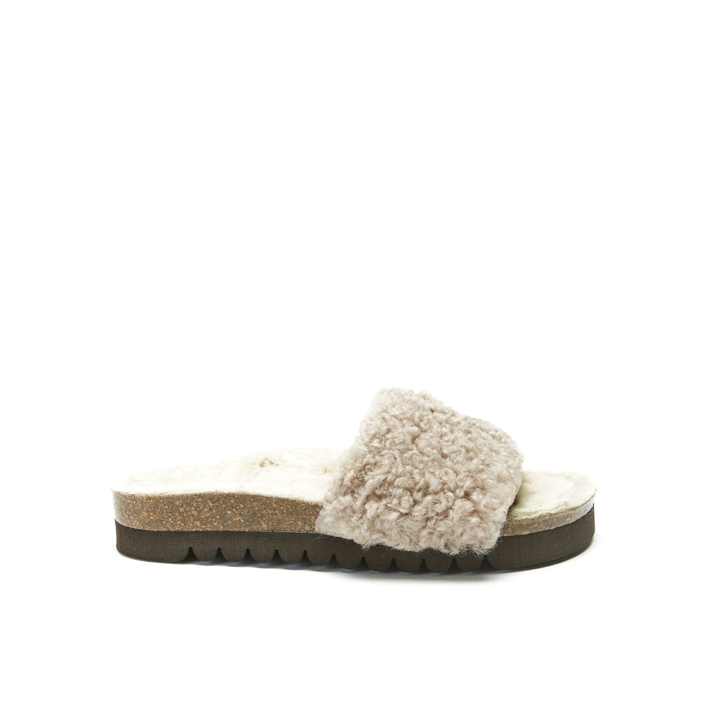 Laia Teddy Taupe Sandals - Women's