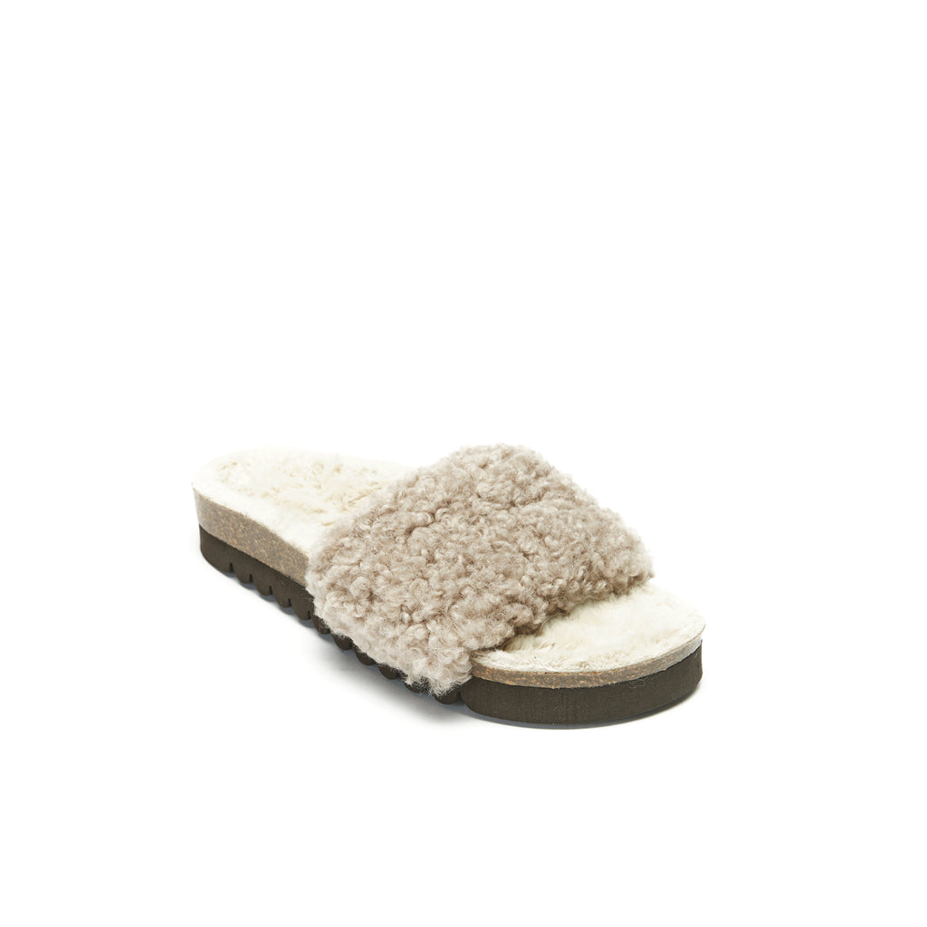 Sandalen Laia Teddy Taupe - Damen