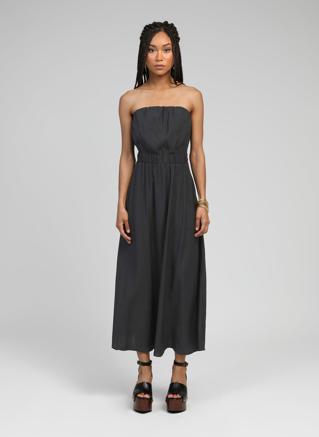 Miliko Maxi Dress Charcoal