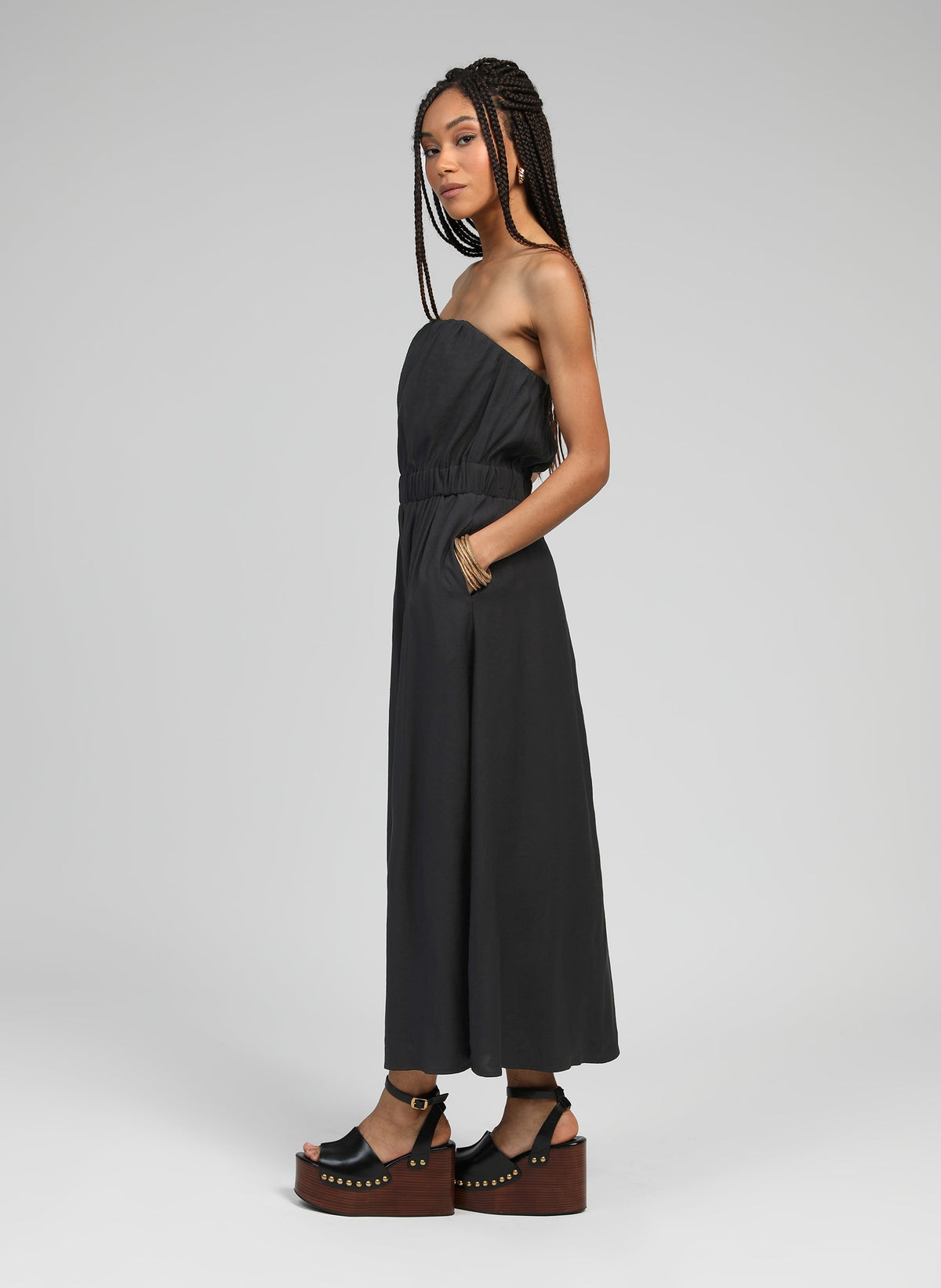 Miliko Maxi Dress Charcoal