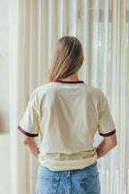 T-Shirt D'Allaitement Bicolore Noeud