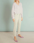 Highwaist Milo Color Pants - Milky Green - Women's