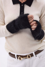 Mitones – Cachemira cepillada Mira - Negro - Unisex