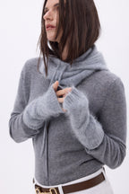 Mitaines – Cachemire Brossé Mira - Gris Clair - Mixte