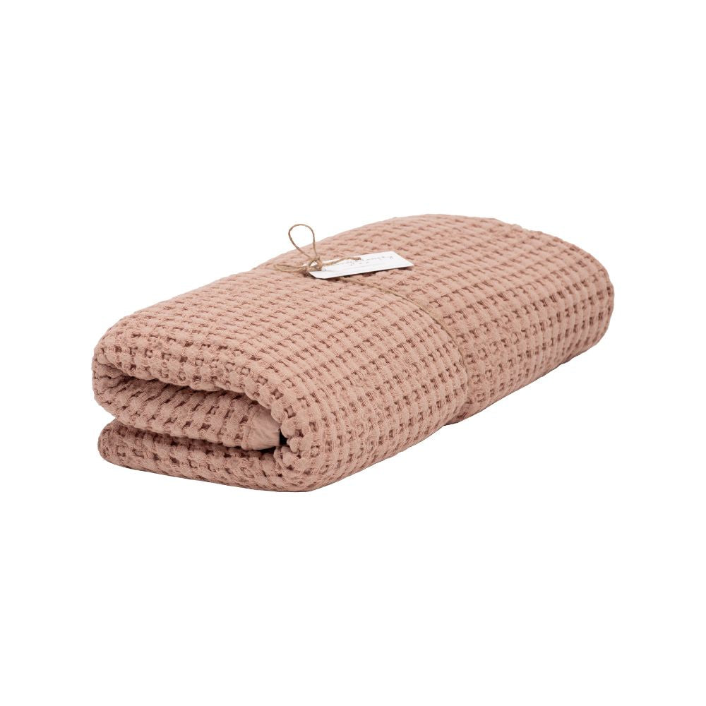Serviette En Coton Biologique Mireille - Vieux Rose
