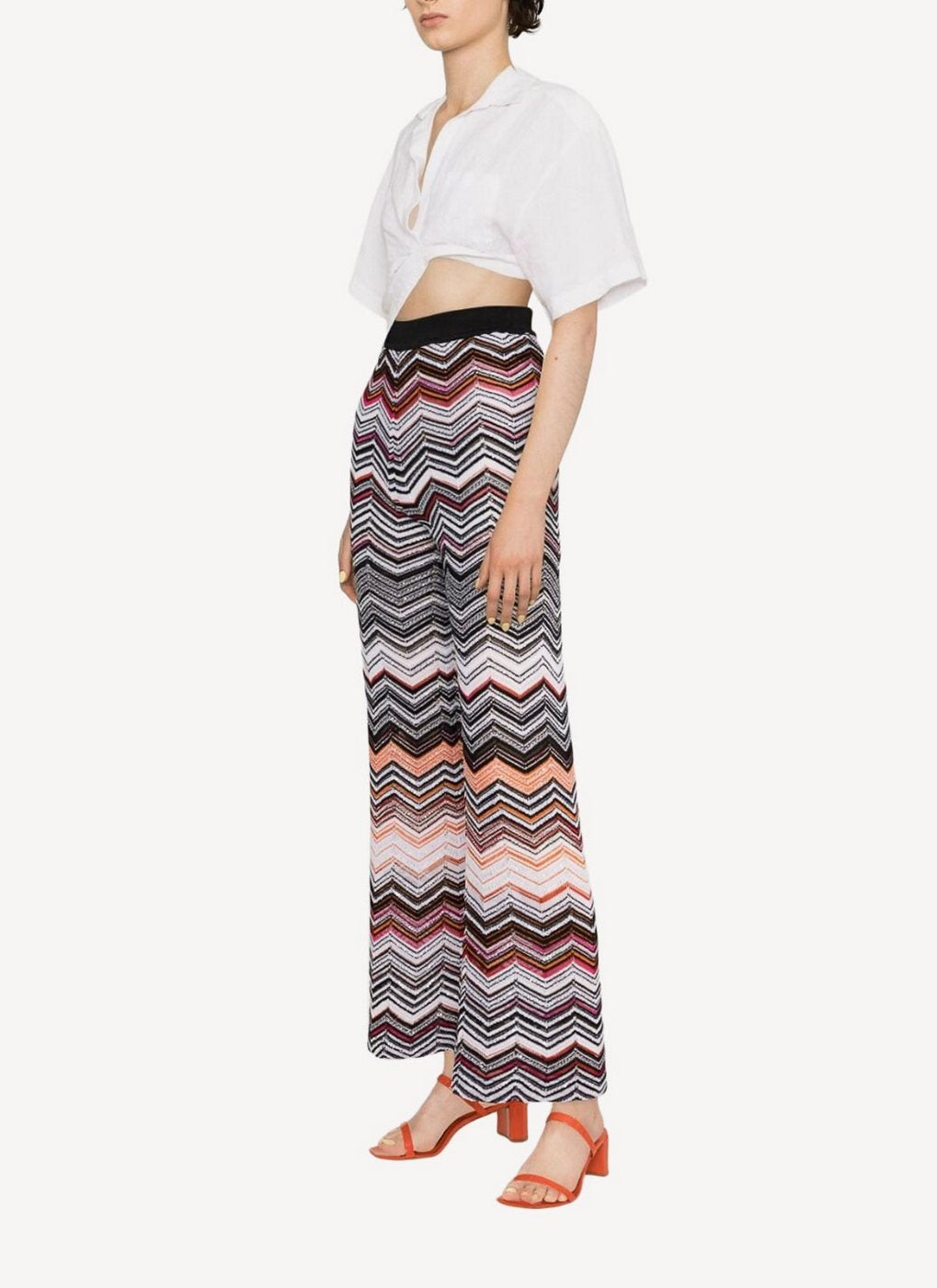 Trousers - Black-Rose-White Sequins