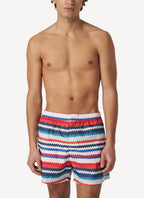 Maillot De Bain Regular Swimsuit - Orange, Sky, Blue And Red