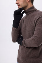 Unisex Fold-Over Mittens Mitbut - Black - Unisex