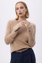 Mitones Con Solapa Mitbut - Beige Crema - Unisex
