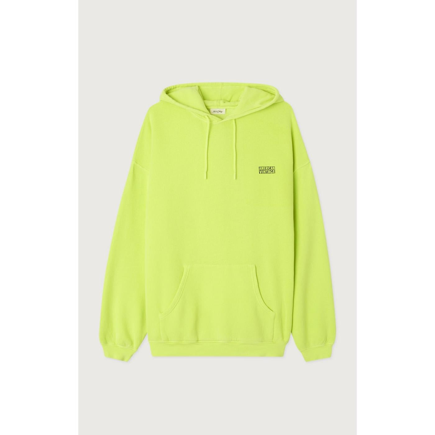 Sweat Capuche - Citron Fluo - Homme