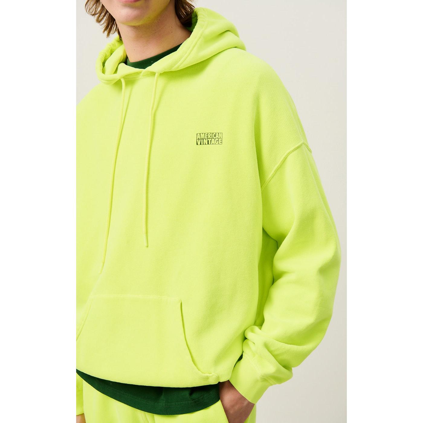 Sweat Capuche - Citron Fluo - Homme