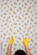 Papel pintado - Leopold - Crema de avellana