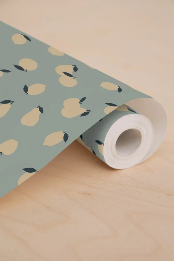 Papel pintado - Leopold - Azul