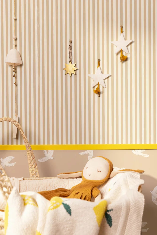 Papier peint - Gustave - Crème noisette