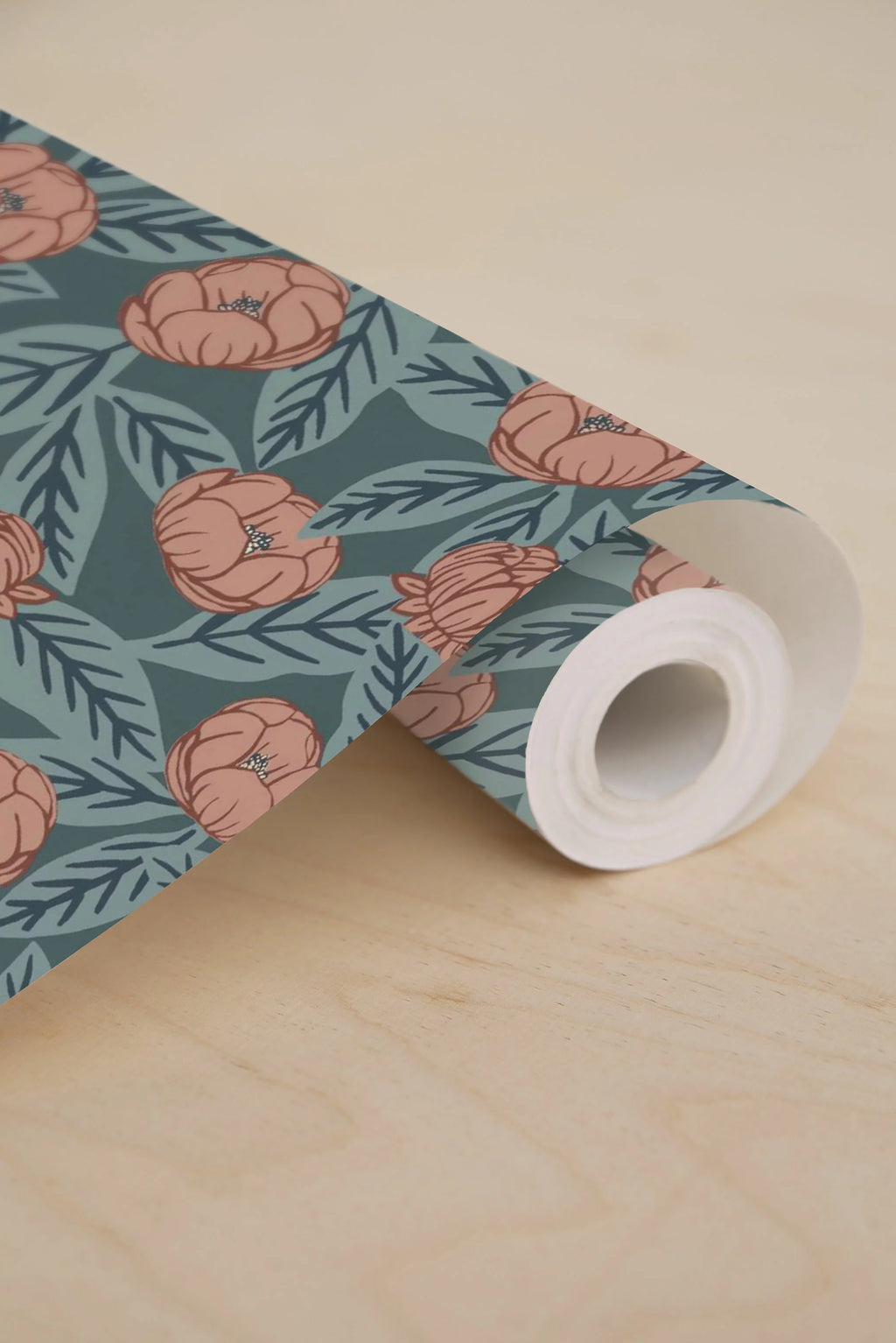 Papier peint - Simone - Vert anglais
