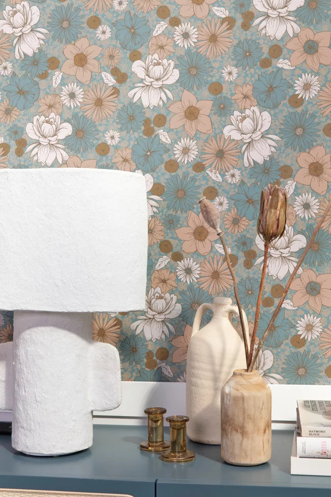 Papier peint - Paloma - Hortensia