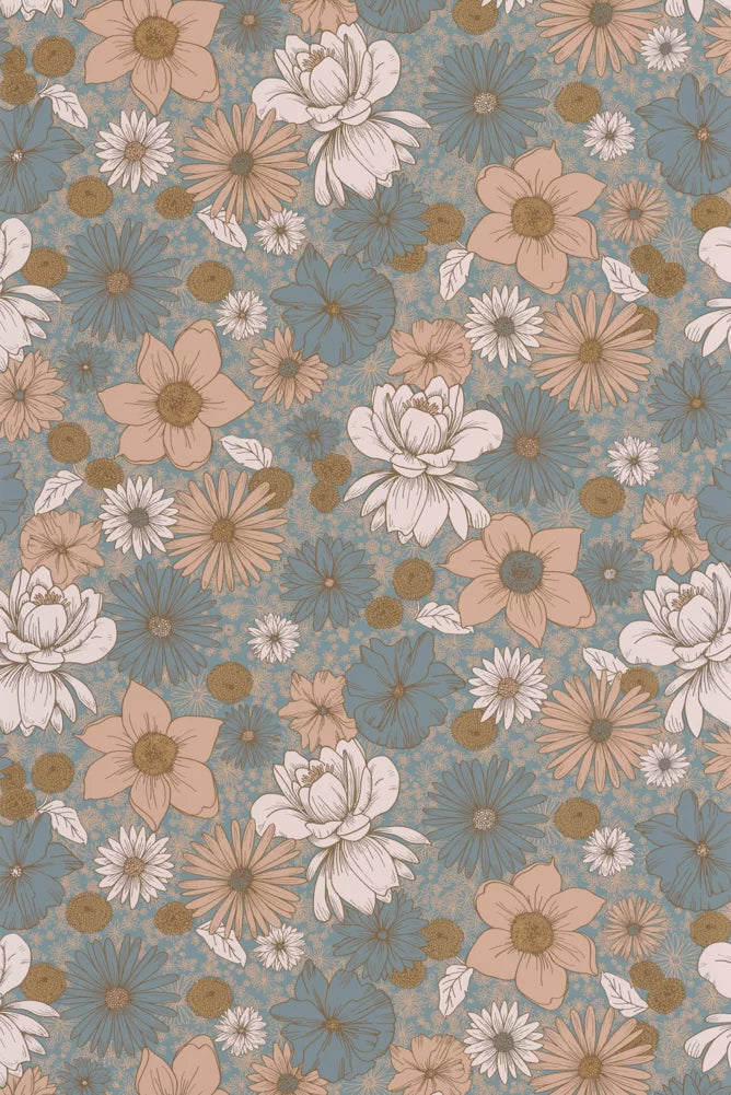 Papier peint - Paloma - Hortensia