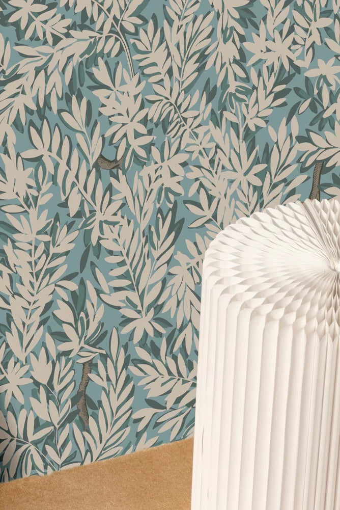 Papier peint - Lucien - Bleu Sauvage