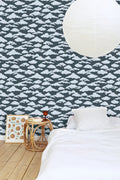 Wallpaper - Colette - Storm Blue