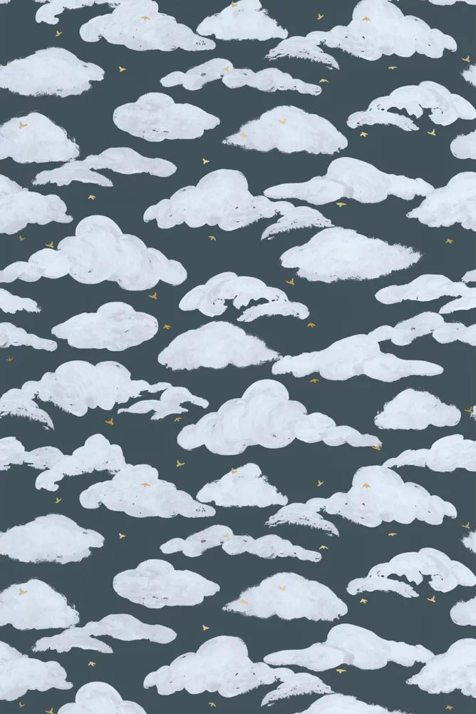 Wallpaper - Colette - Storm Blue