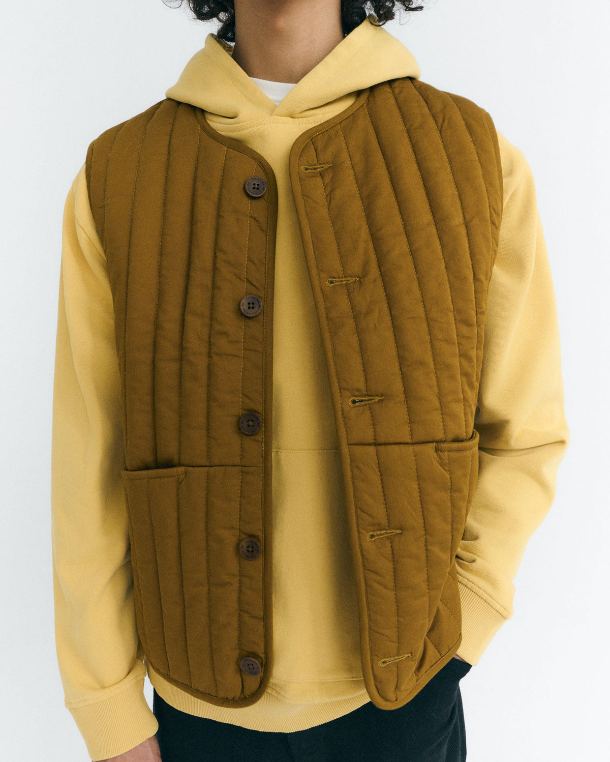 Jon sustainable yellow padded gilet - 3