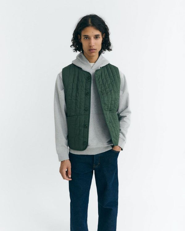 Duurzame gewatteerde bodywarmer groen Jon - 1