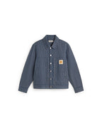 Chaqueta boxy rayas tinte natural Bruno sostenible silueta - 1
