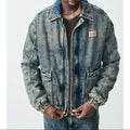 Shirt-Collar Bomber Jacket - Dirty Vintage - Men