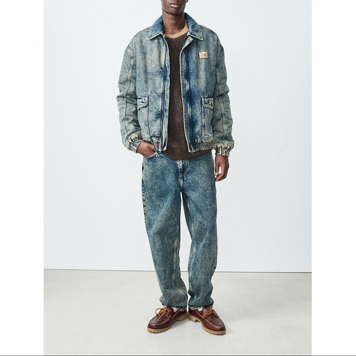 Shirt-Collar Bomber Jacket - Dirty Vintage - Men