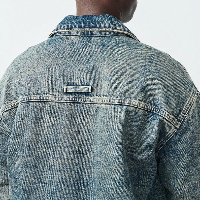 Shirt-Collar Bomber Jacket - Dirty Vintage - Men
