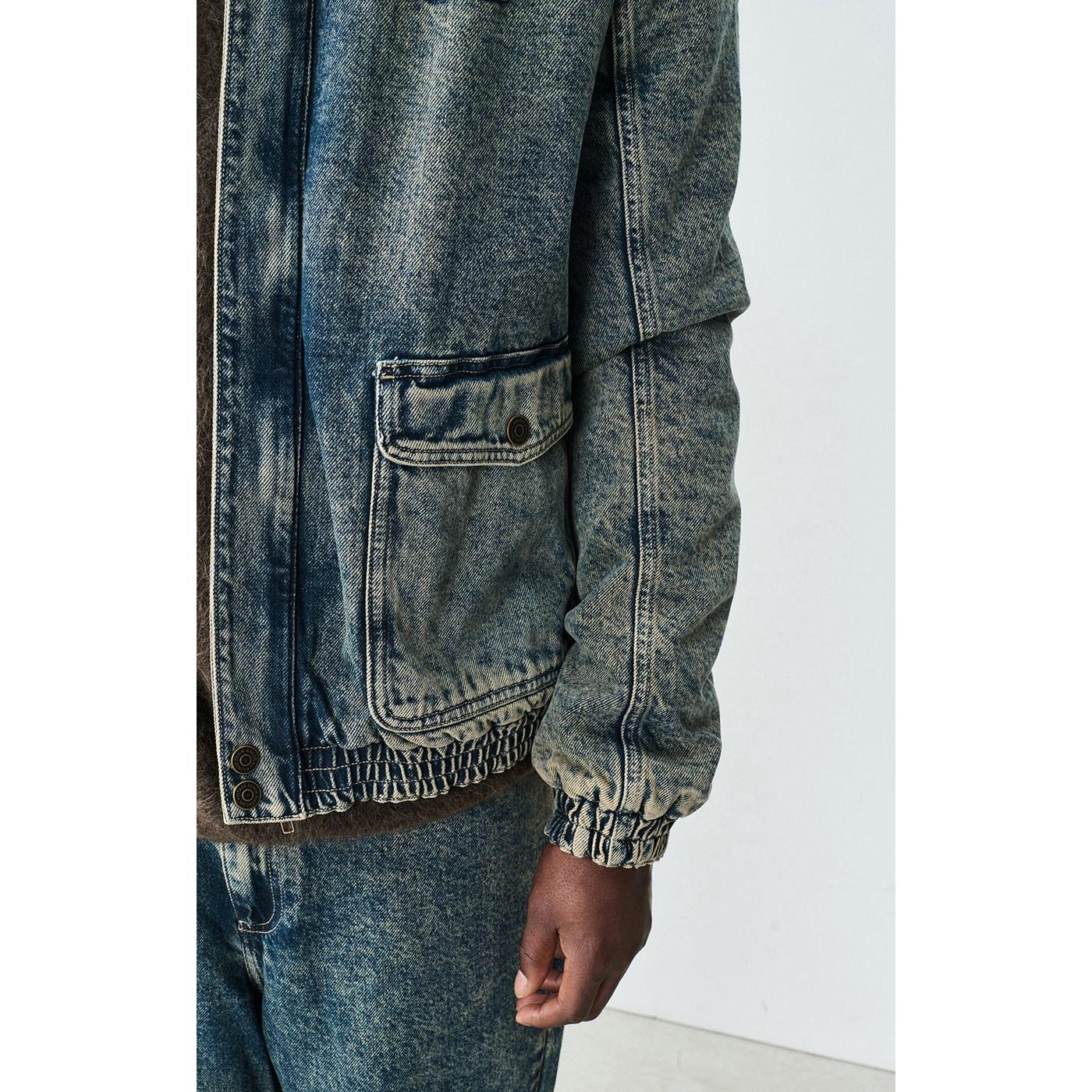 Shirt-Collar Bomber Jacket - Dirty Vintage - Men