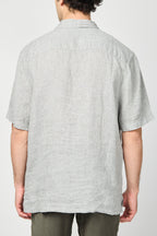 Chemise En Lin À Manches Courtes - Anthracite - Homme