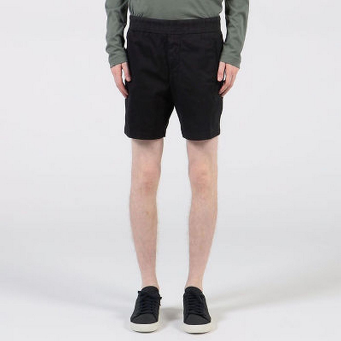 Custom Made Cotton And Linen Shorts - Black - Men