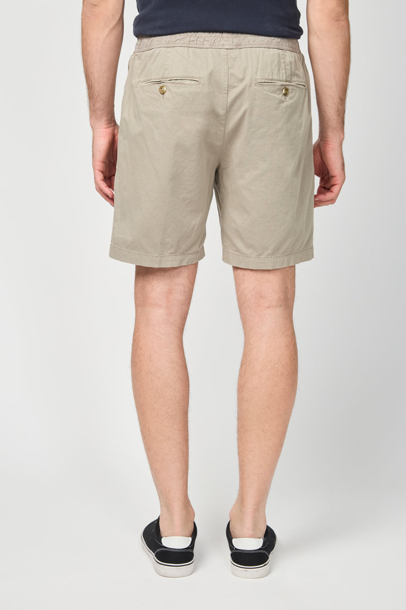 Fitted Cotton And Linen Shorts - Silty Pigment - Men