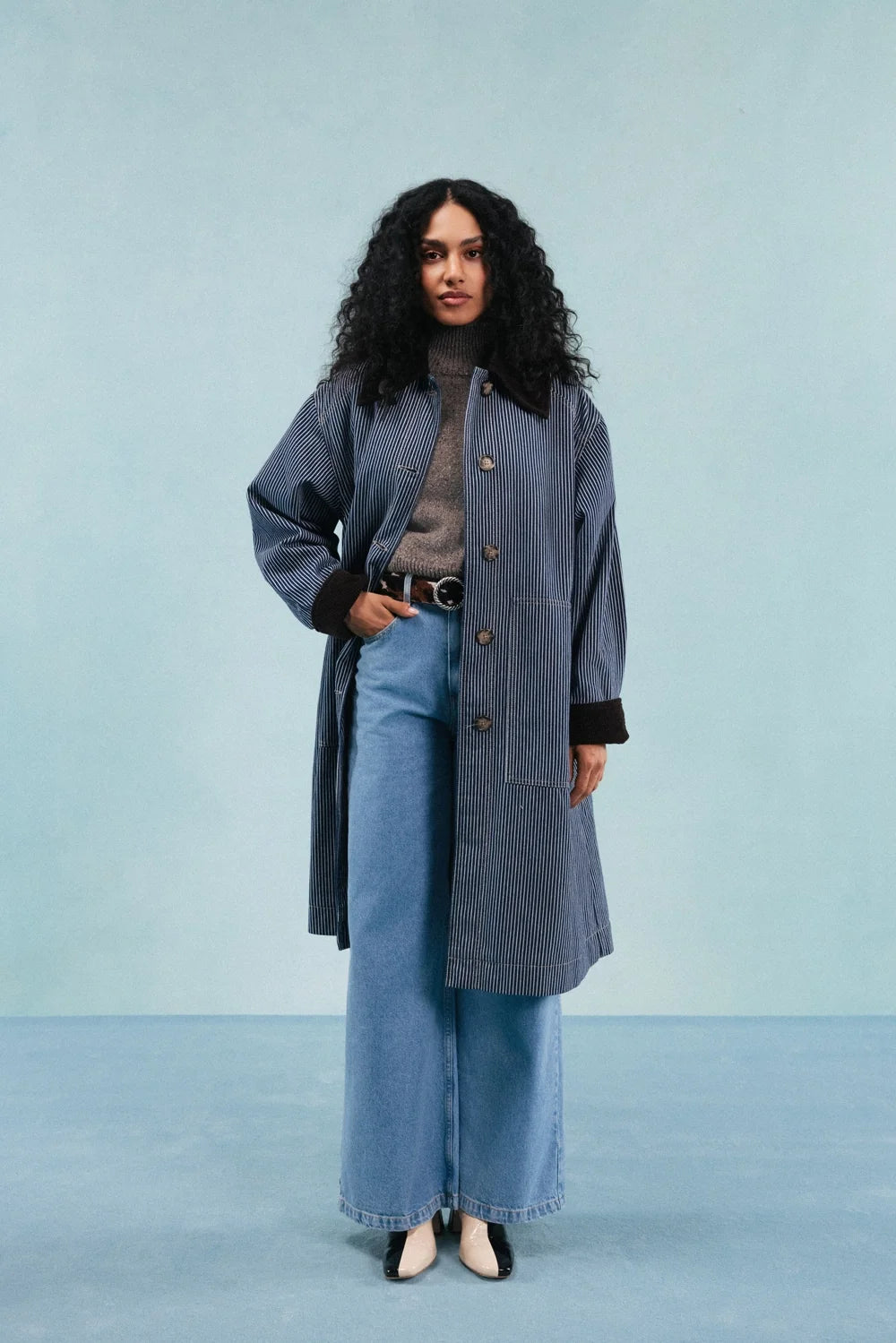 TRENCH TIMMY RAYURES NAVY