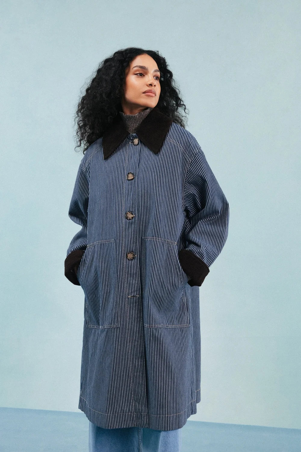 TRENCH TIMMY RAYURES NAVY