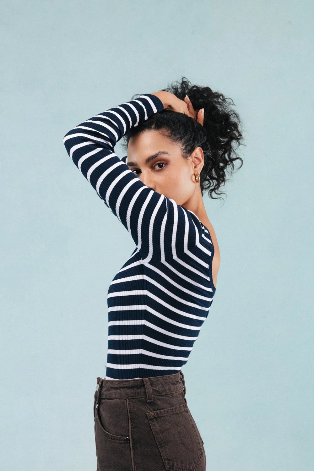 BODY HUGO RAYURES NAVY