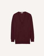 Jersey V Amplio Ultrafino Largo - Dahlia - Mujer