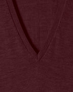 Jersey V Amplio Ultrafino Largo - Dahlia - Mujer