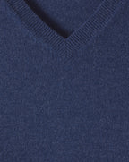 Pull V Ajuste Emmanchures Marteau - Indigo - Homme
