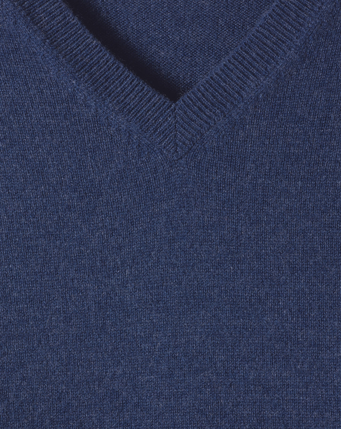 Pull V Ajuste Emmanchures Marteau - Indigo - Homme