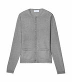 Cardigan Cintre A Poches Lignes Pointelle - Flanelle - Femme